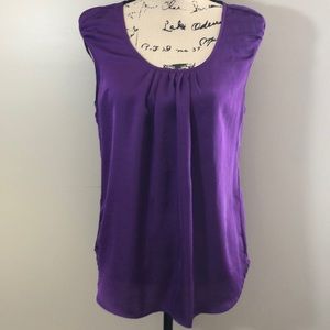 Purple Gap Cap Sleeve Blouse Size Small